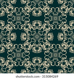 Seamless ornament on background. Wallpaper pattern