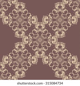 Seamless ornament on background. Wallpaper pattern