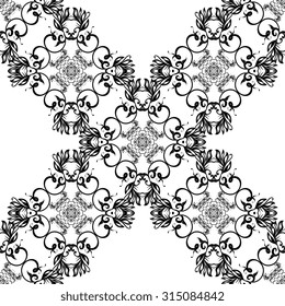 Seamless ornament on background. Wallpaper pattern