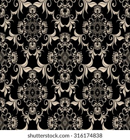 Seamless ornament on background. Wallpaper pattern