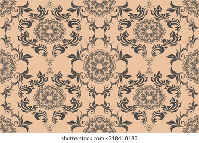 Seamless ornament on background. Wallpaper pattern