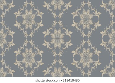 Seamless ornament on background. Wallpaper pattern