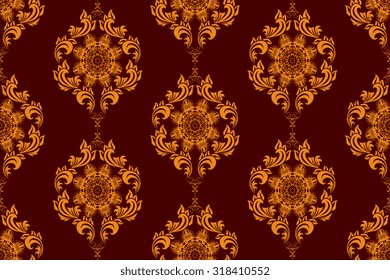 Seamless ornament on background. Wallpaper pattern
