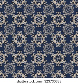 Seamless ornament on background. Wallpaper pattern