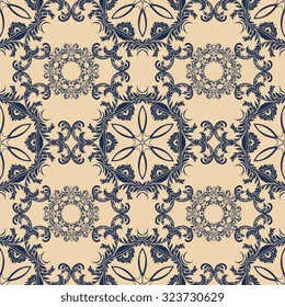 Seamless ornament on background. Wallpaper pattern