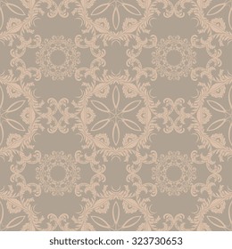 Seamless ornament on background. Wallpaper pattern