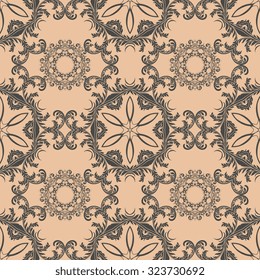 Seamless ornament on background. Wallpaper pattern