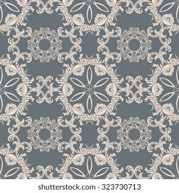 Seamless ornament on background. Wallpaper pattern