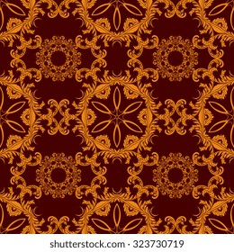 Seamless ornament on background. Wallpaper pattern