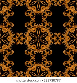 Seamless ornament on background. Wallpaper pattern