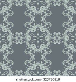 Seamless ornament on background. Wallpaper pattern