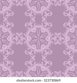 Seamless ornament on background. Wallpaper pattern