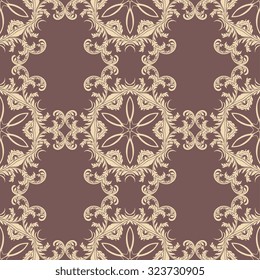 Seamless ornament on background. Wallpaper pattern