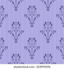 Seamless ornament on background. Wallpaper pattern. Vintage wallpaper