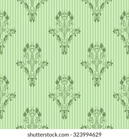 Seamless ornament on background. Wallpaper pattern. Vintage wallpaper