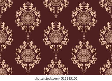 Seamless ornament on background. Wallpaper pattern