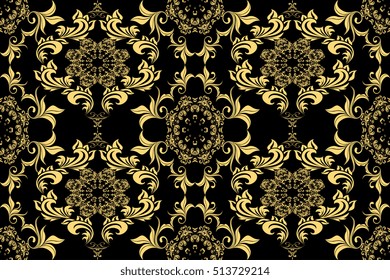 Seamless ornament on background. Wallpaper pattern