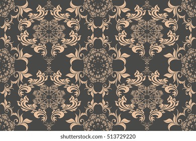 Seamless ornament on background. Wallpaper pattern