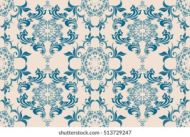 Seamless ornament on background. Wallpaper pattern