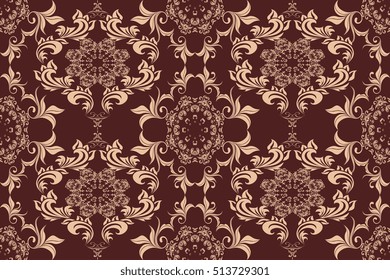 Seamless ornament on background. Wallpaper pattern