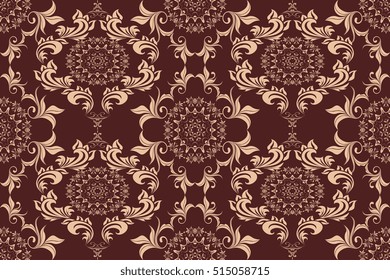 Seamless ornament on background. Wallpaper pattern