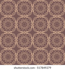 Seamless ornament on background. Wallpaper pattern