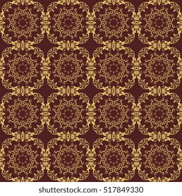Seamless ornament on background. Wallpaper pattern