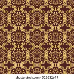 Seamless ornament on background. Wallpaper pattern