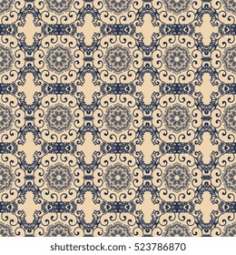 Seamless ornament on background. Wallpaper pattern