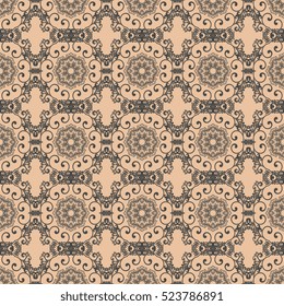 Seamless ornament on background. Wallpaper pattern