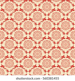 Seamless ornament on background. Wallpaper pattern