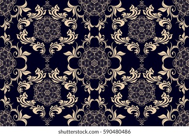 Seamless ornament on background. Wallpaper pattern