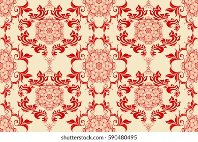 Seamless ornament on background. Wallpaper pattern