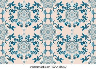Seamless ornament on background. Wallpaper pattern