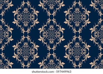 Seamless ornament on background. Wallpaper pattern