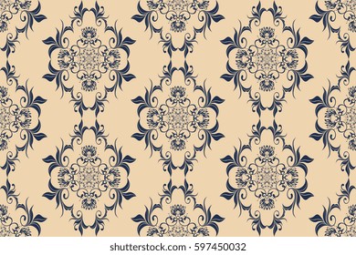 Seamless ornament on background. Wallpaper pattern