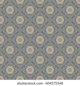 Seamless ornament on background. Wallpaper pattern