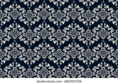 Seamless ornament on background. Wallpaper pattern