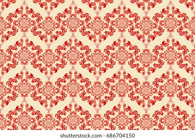 Seamless ornament on background. Wallpaper pattern