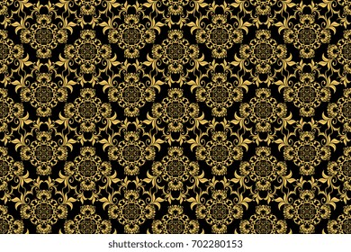 Seamless ornament on background. Wallpaper pattern
