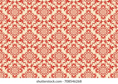 Seamless ornament on background. Wallpaper pattern