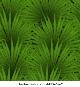 Seamless ornament with palm leaves. Texture. Background. Repeated pattern. Summer style. Nice background for your projects. Desktop wallpapers.