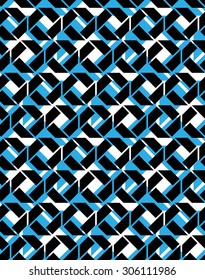 Seamless ornament pattern, artificial multilayered infinite geometric textile, abstract vector visual covering. Overlay bright inspired background with geometric black lined figures.