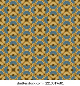 Diseño de patrones de ornamentos sin foco para impresión textil o de tela en amarillo y marrón. Fondo del patrón de superficie