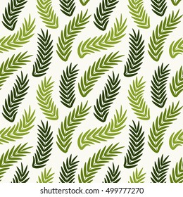 Seamless ornament pattern. Leaves pattern. Vintage decorative elements. 