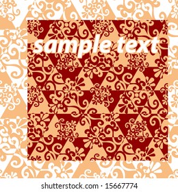 Seamless ornament pattern with sample text