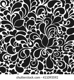 Seamless ornament pattern. Vector. Floral pattern. Tracery background. Abstract ornament. Ornamental seamless pattern.
