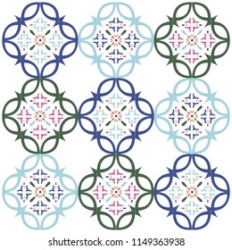 Seamless ornament pattern vector tile for multipurpose use in design, For posters, wrapping paper, card, postcards, wall art,textile,ceramic tile, wall art design, etc. Vector Illustration