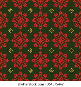 Seamless ornament pattern vector tile for multipurpose use in design