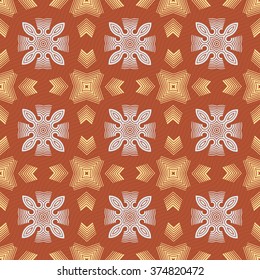 Seamless ornament pattern vector tile for multipurpose use in design